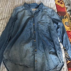 Denim long sleeve top